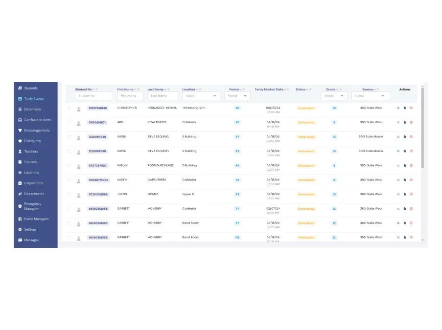Automating Attendance and Detention Tracking for ECR School Using 360iSuite Technology